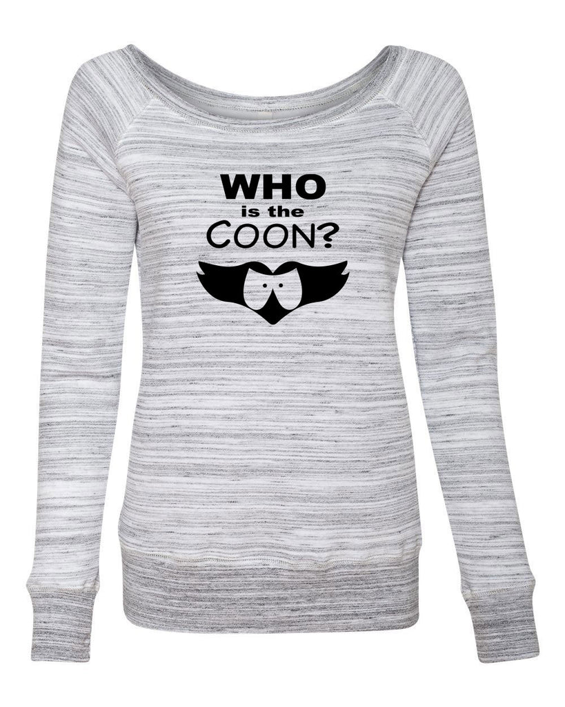 Who Is The Coon Womens Off The Shoulder Crew Sweatshirt Super Hero Comic Book Coon And Friends South Park Tv Show Funny Edit alt text