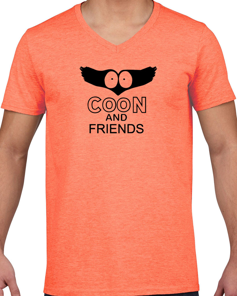 Coon and Friends Mens V-Neck Shirt Super Hero Comic Book Who Is The Coon South Park Tv Show Funny