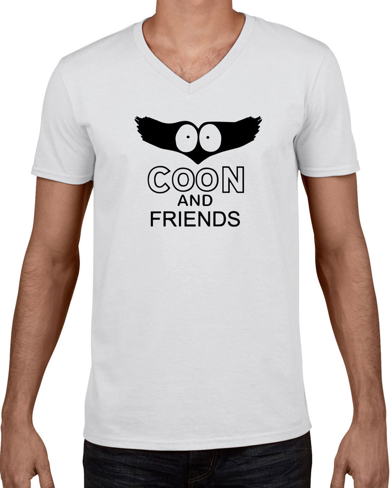 Men's Short Sleeve V-Neck T-Shirt - Coon and Friends