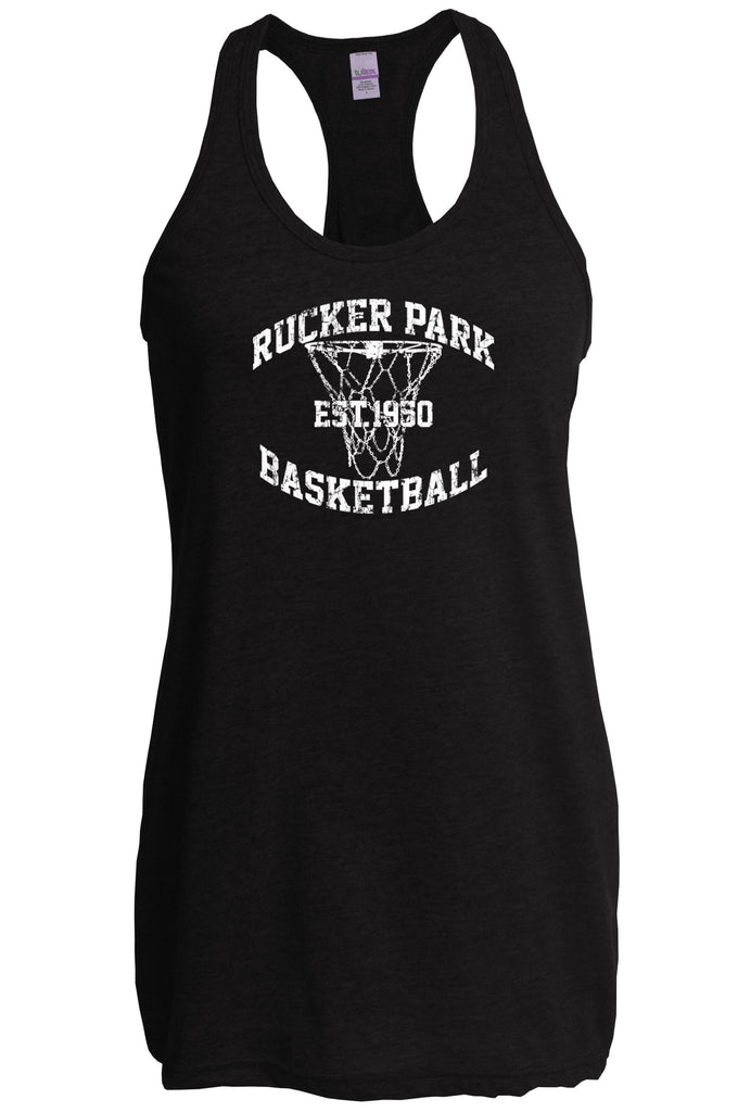 Rucker Park Basketball Racer Back Tank Top racerback Harlem New York Manhattan Hoops Baller Sports Vintage Retro