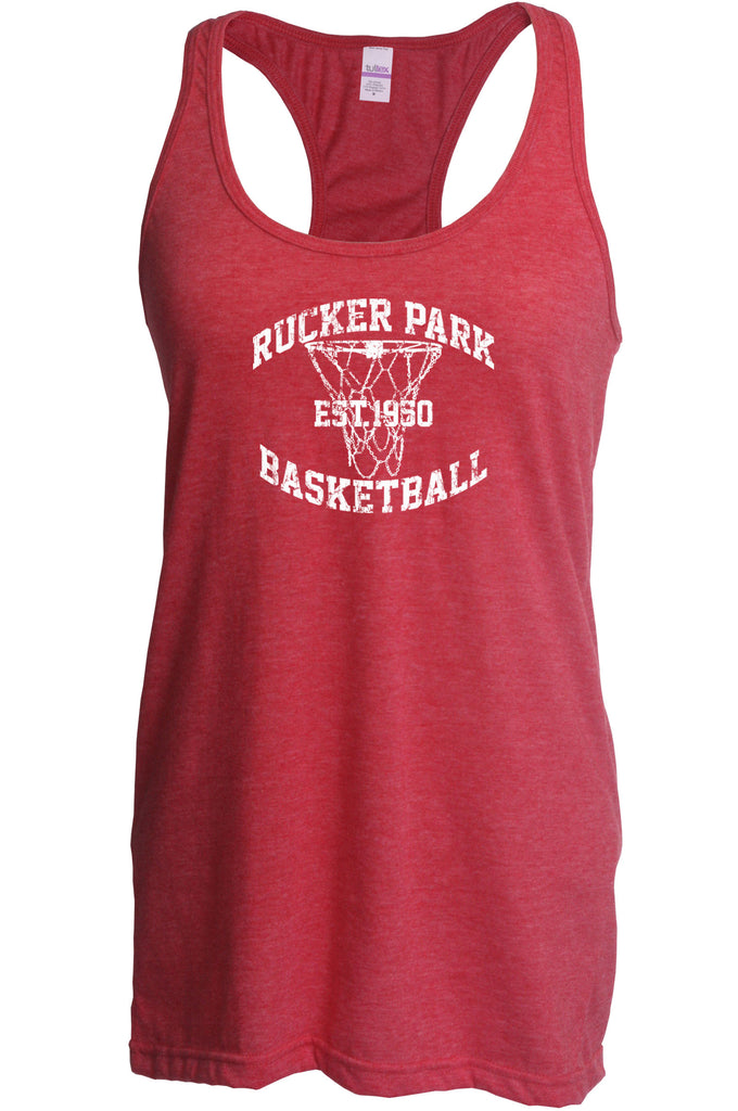 Rucker Park Basketball Racer Back Tank Top racerback Harlem New York Manhattan Hoops Baller Sports Vintage Retro