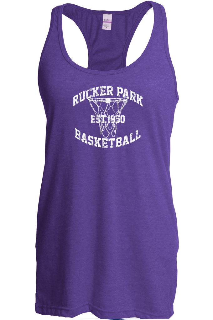 Rucker Park Basketball Racer Back Tank Top racerback Harlem New York Manhattan Hoops Baller Sports Vintage Retro