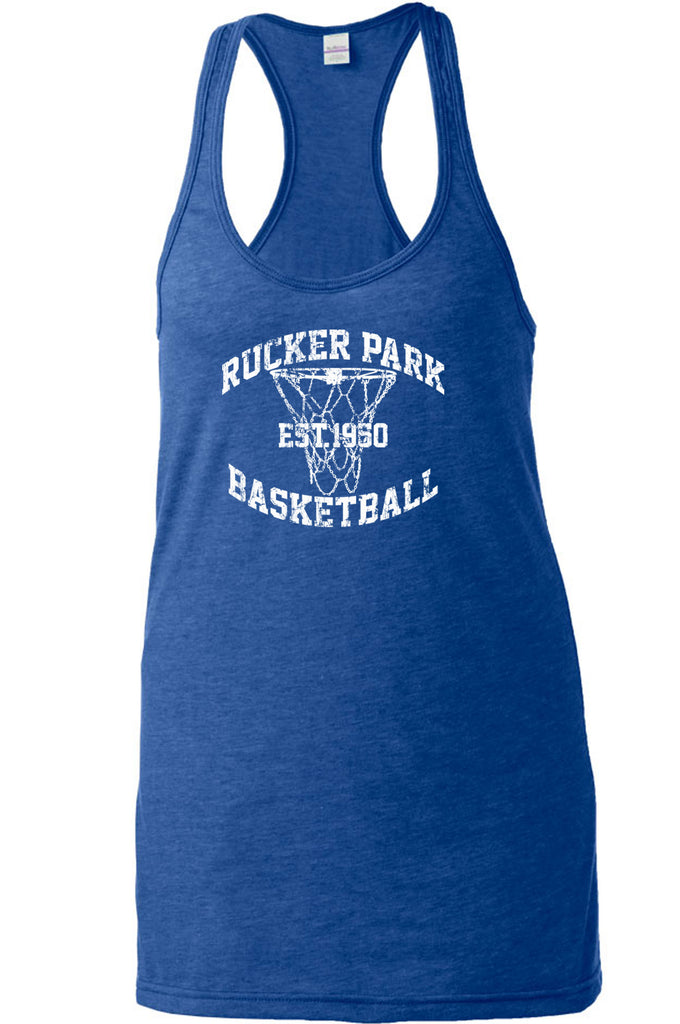 Rucker Park Basketball Racer Back Tank Top racerback Harlem New York Manhattan Hoops Baller Sports Vintage Retro