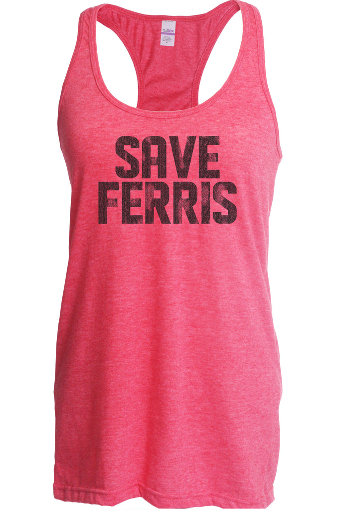 Save Ferris Racer Back Tank Top racerback Funny 80s Movie Day Off Halloween Costume