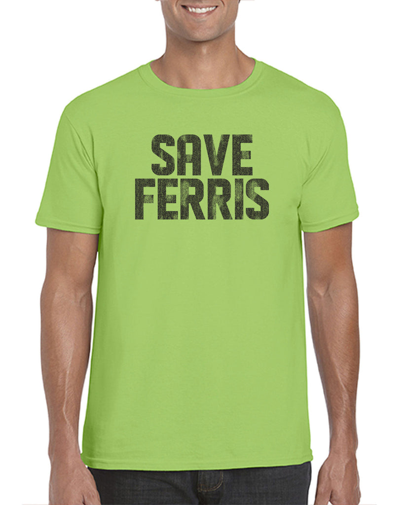 Save Ferris Mens T-Shirt Funny 80s Movie Day Off Halloween Costume