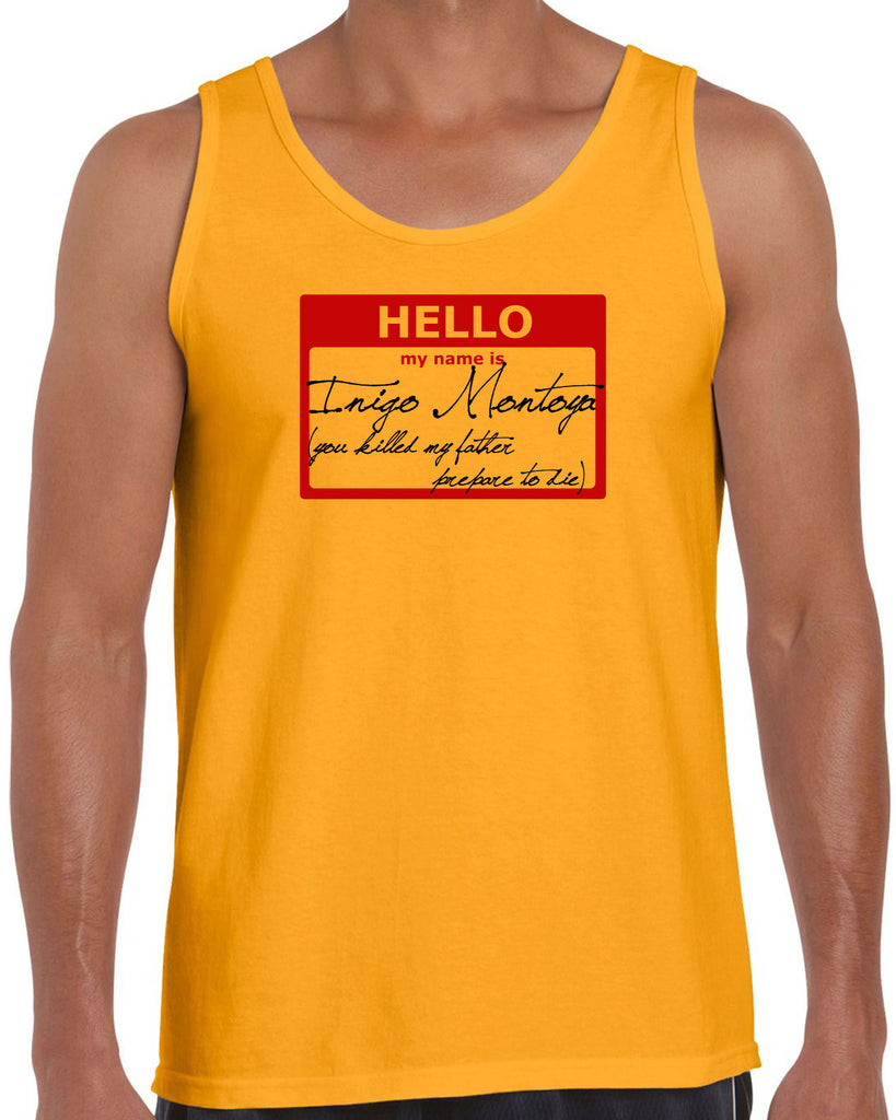 Hello My Name Is Inigo Montoya Tank Top You Killed My Father Prepare To Die 80s Movie Action Adventure Vintage Retro
