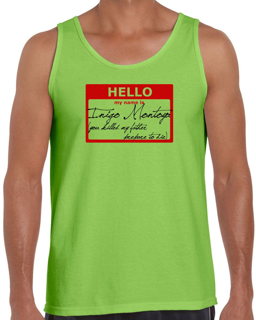 Hello My Name Is Inigo Montoya Tank Top You Killed My Father Prepare To Die 80s Movie Action Adventure Vintage Retro