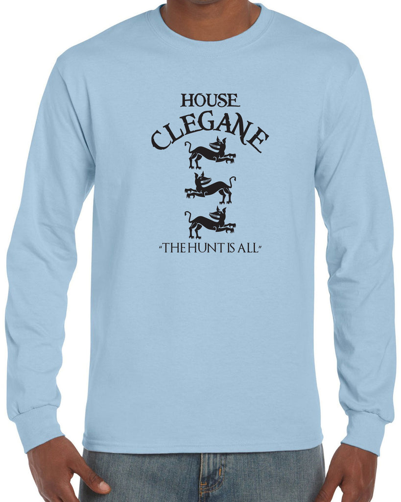 House Clegane Long Sleeve Shirt funny game of thrones sigil the mountain hound westeros king castle the hunt is all