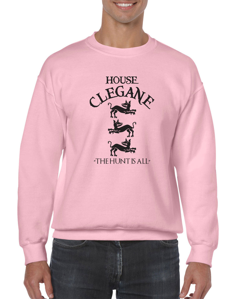 House Clegane Crew Sweatshirt funny game of thrones sigil the mountain hound westeros king castle the hunt is all