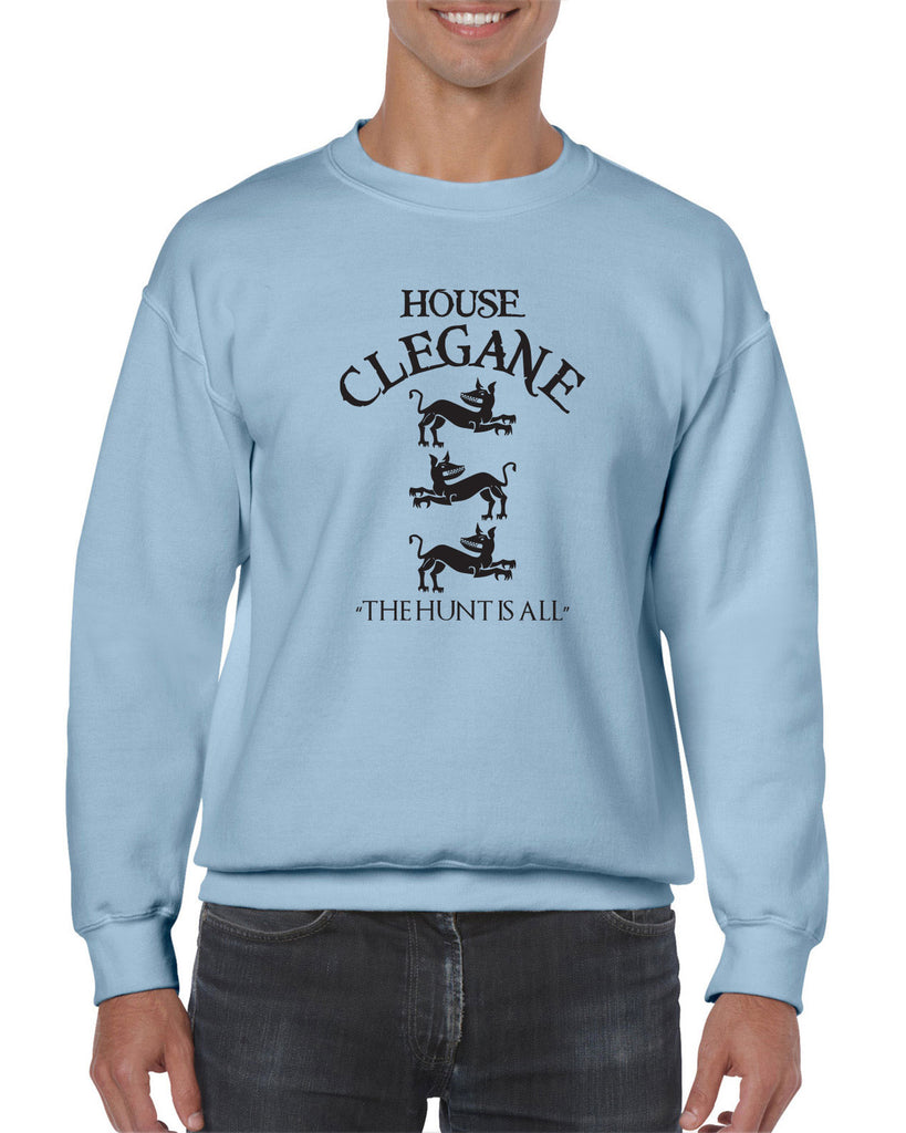 House Clegane Crew Sweatshirt funny game of thrones sigil the mountain hound westeros king castle the hunt is all