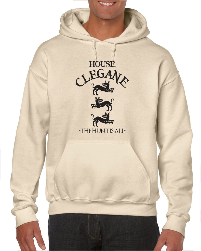 House Clegane Hooded Sweatshirt Hoodie funny game of thrones sigil the mountain hound westeros king castle the hunt is all