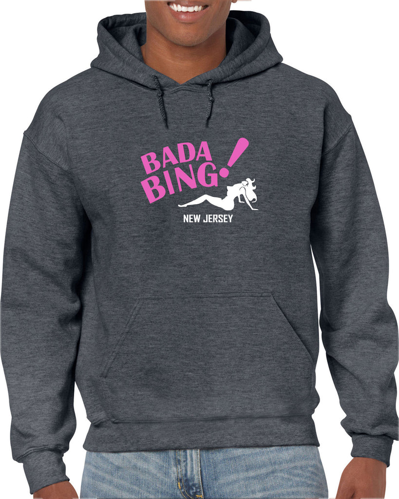 Bada Bing Hoodie Hooded Sweatshirt 90s Tv Show Sopranos Mobster Mafia Mob Boss Strip Club New Jersey Vintage Retro
