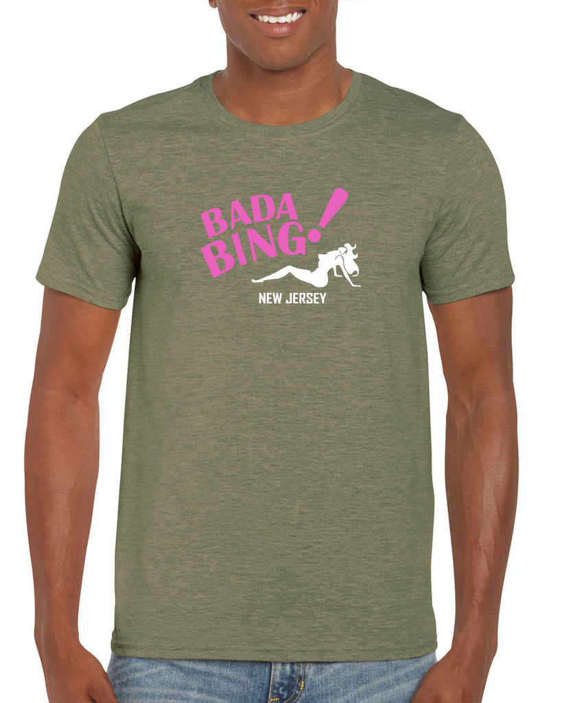 Bada Bing Mens T-Shirt 90s Tv Show Sopranos Mobster Mafia Mob Boss Strip Club New Jersey Vintage Retro