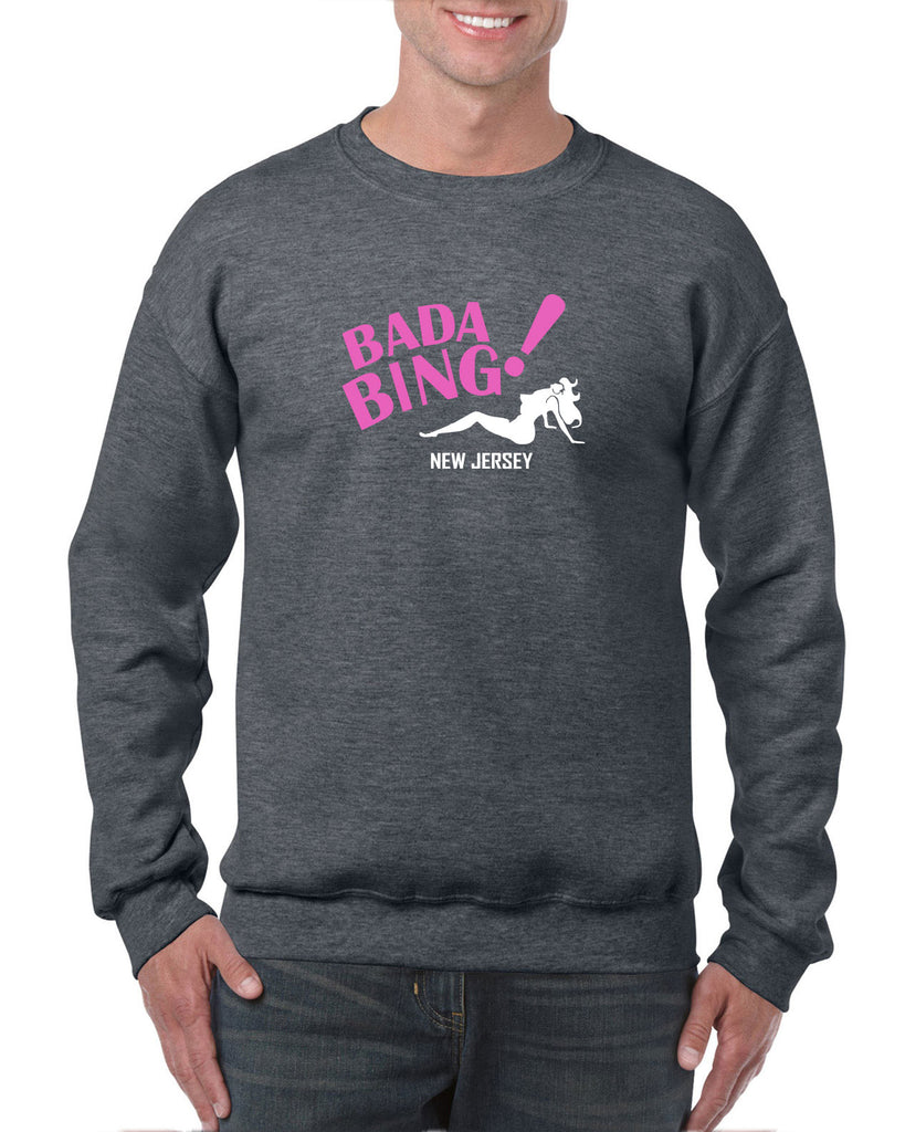 Bada Bing Crew Sweatshirt 90s Tv Show Sopranos Mobster Mafia Mob Boss Strip Club New Jersey Vintage Retro