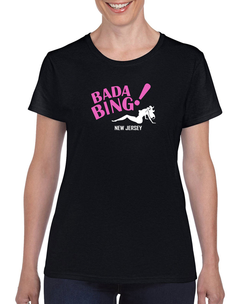 Bada Bing Womens T-Shirt 90s Tv Show Sopranos Mobster Mafia Mob Boss Strip Club New Jersey Vintage Retro