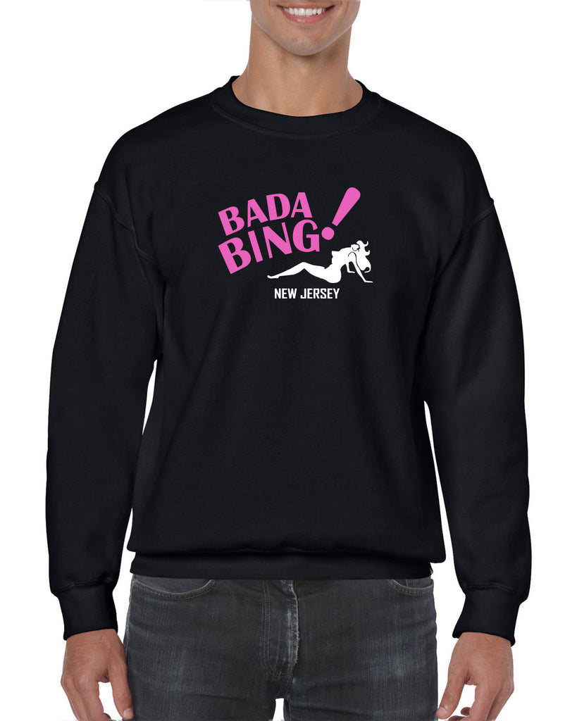 Bada Bing Crew Sweatshirt 90s Tv Show Sopranos Mobster Mafia Mob Boss Strip Club New Jersey Vintage Retro