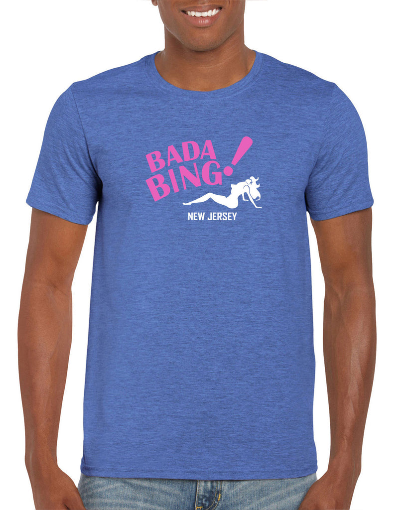 Bada Bing Mens T-Shirt 90s Tv Show Sopranos Mobster Mafia Mob Boss Strip Club New Jersey Vintage Retro