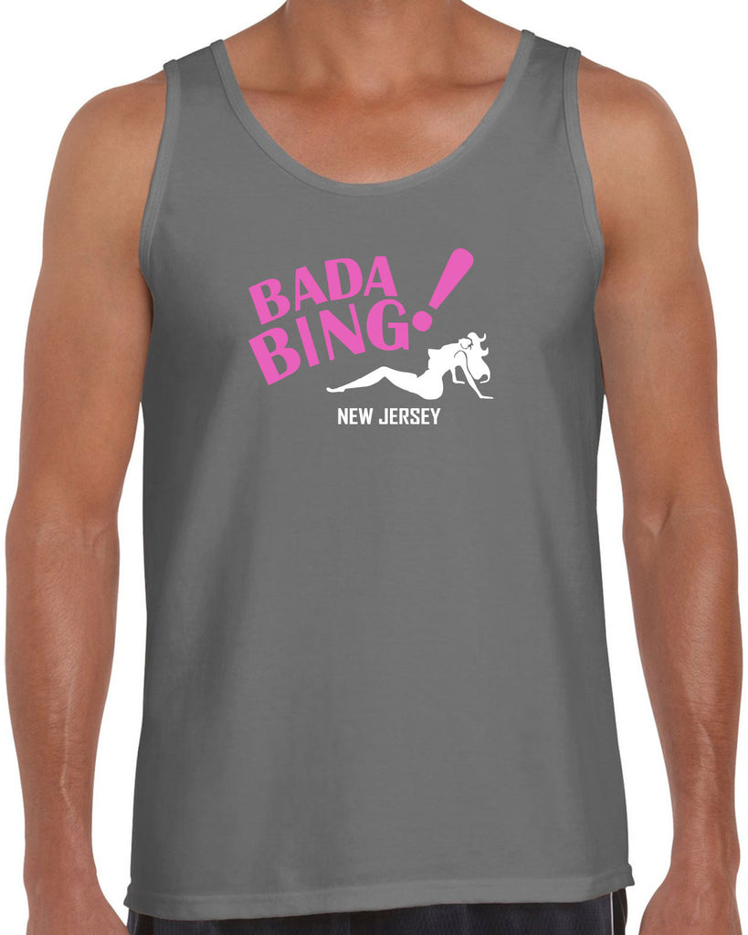Bada Bing Tank Top 90s Tv Show Sopranos Mobster Mafia Mob Boss Strip Club New Jersey Vintage Retro