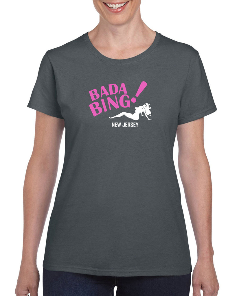 Bada Bing Womens T-Shirt 90s Tv Show Sopranos Mobster Mafia Mob Boss Strip Club New Jersey Vintage Retro