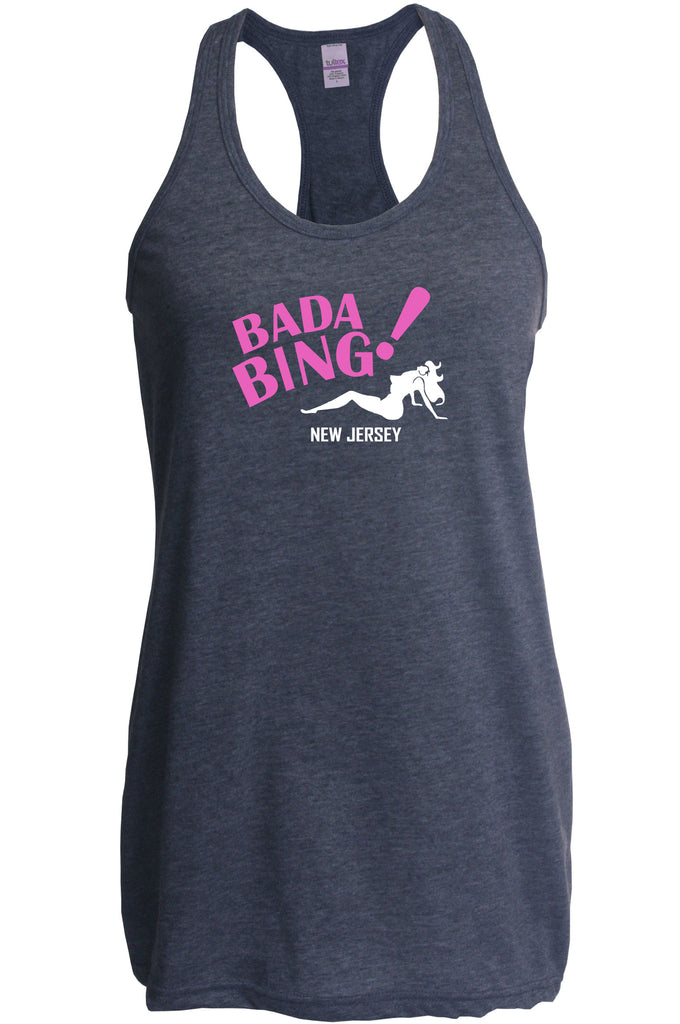 Bada Bing Racer Back Tank Top 90s Tv Show Sopranos Mobster Mafia Mob Boss Strip Club New Jersey Vintage Retro