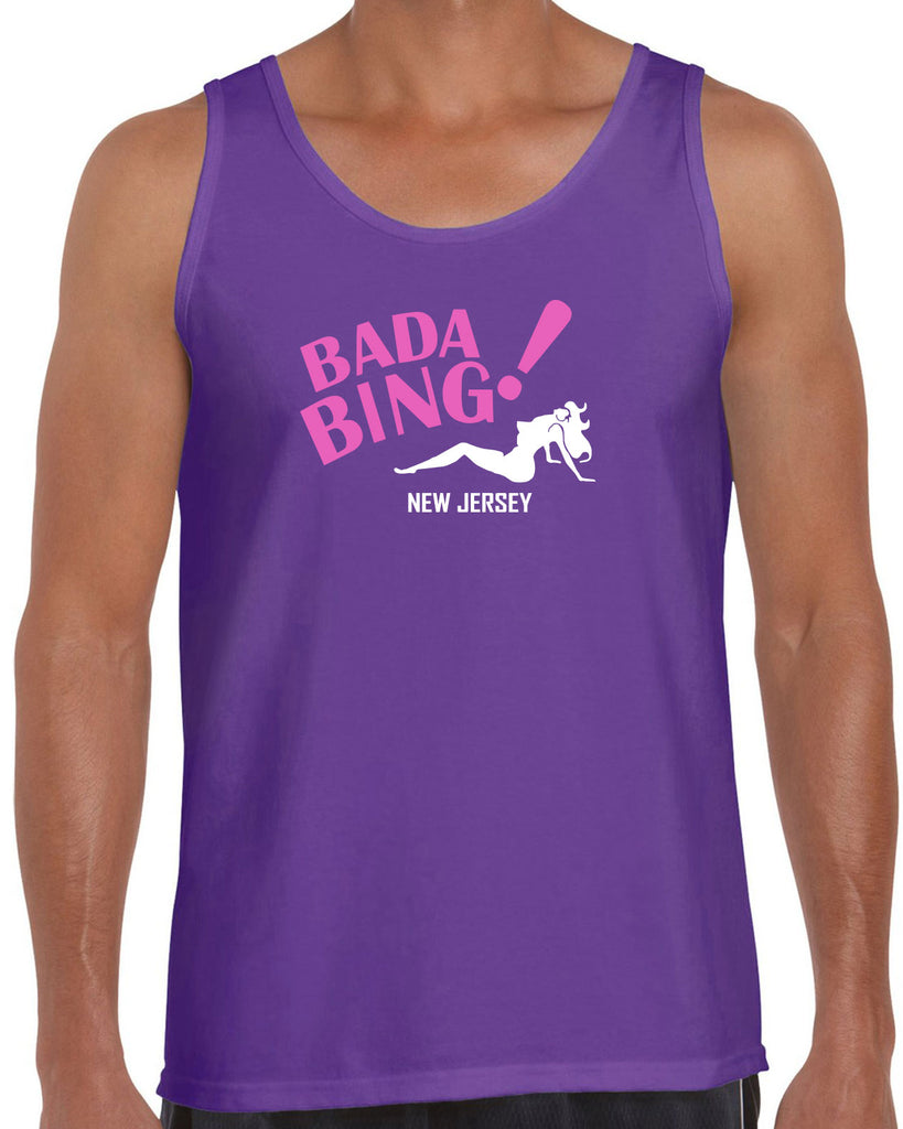 Bada Bing Tank Top 90s Tv Show Sopranos Mobster Mafia Mob Boss Strip Club New Jersey Vintage Retro