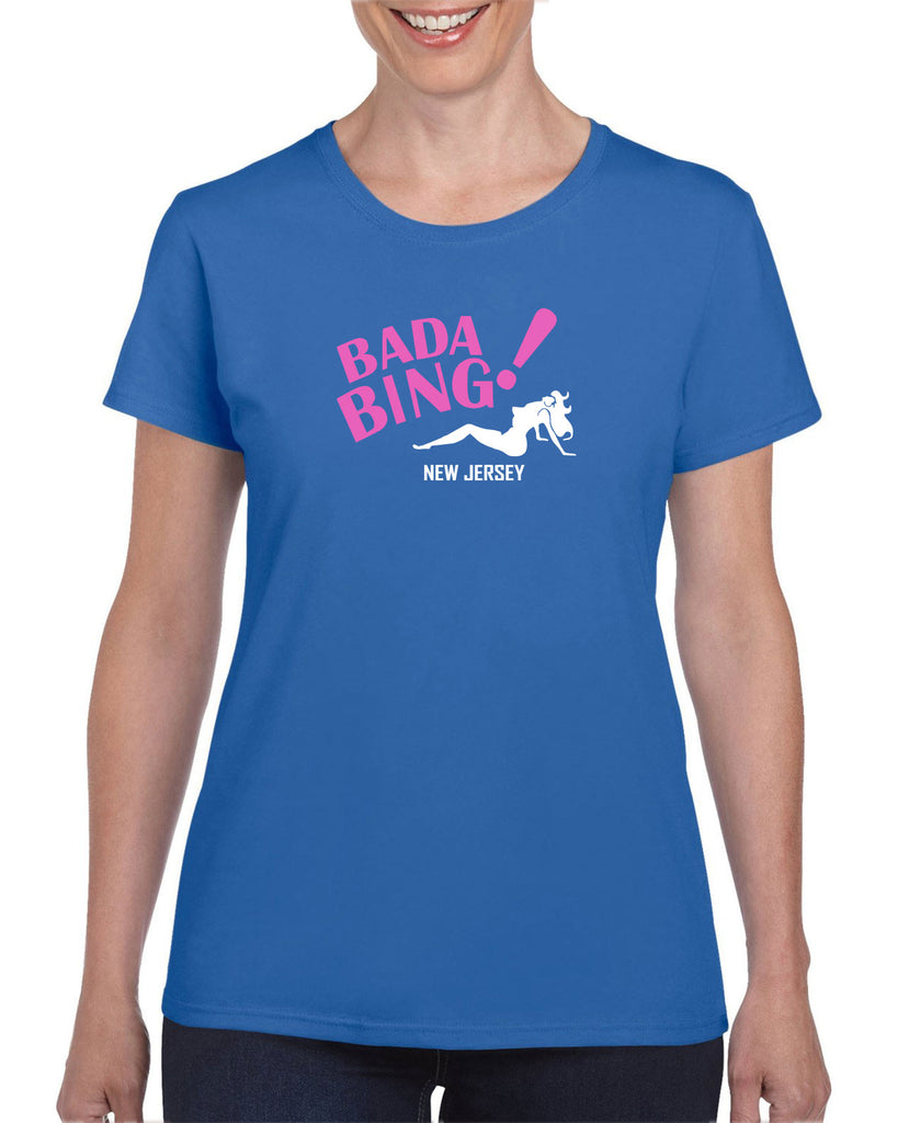 Bada Bing Womens T-Shirt 90s Tv Show Sopranos Mobster Mafia Mob Boss Strip Club New Jersey Vintage Retro