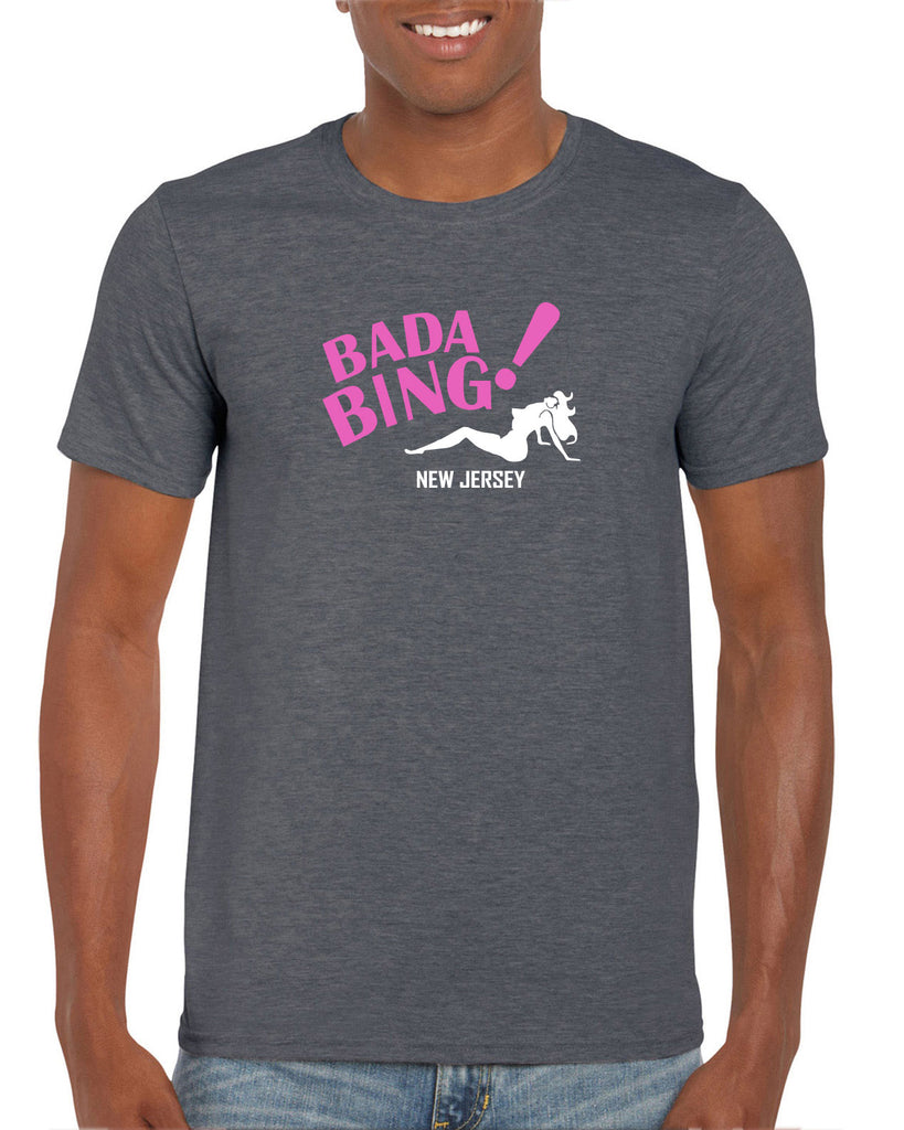 Bada Bing Mens T-Shirt 90s Tv Show Sopranos Mobster Mafia Mob Boss Strip Club New Jersey Vintage Retro
