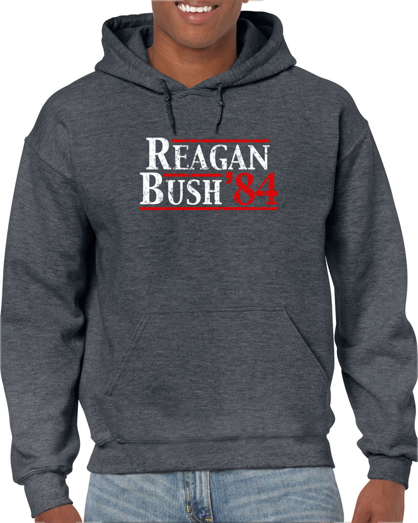 Reagan Bush 1984 Hoodie Hooded Sweatshirt election campaign rally president 80s party costume  vintage retro 