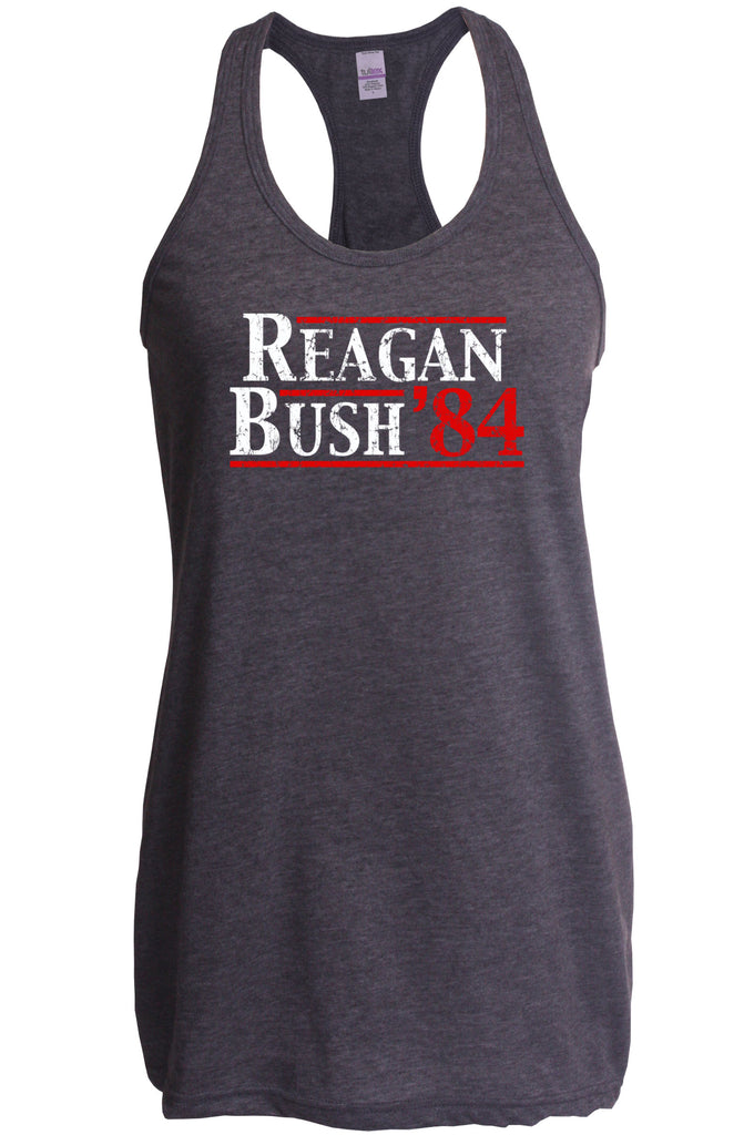 Reagan Bush 1984 Racerback Tank Top Racer Back election campaign rally president 80s party costume vintage retro