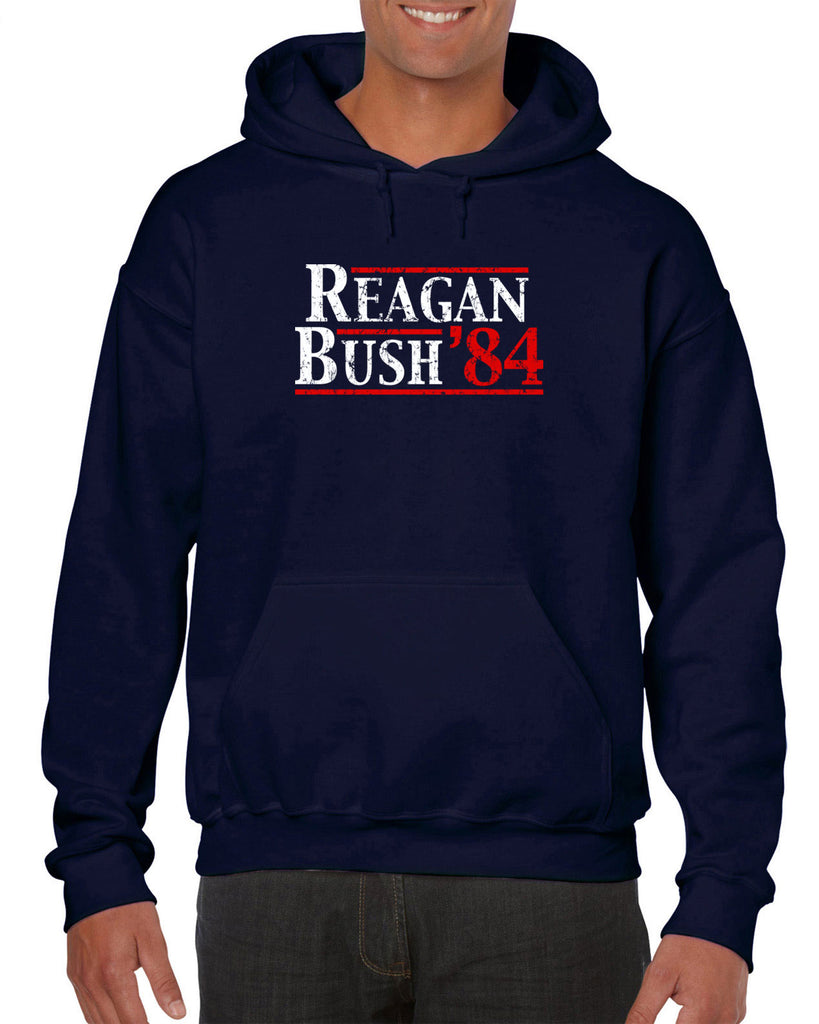 Reagan Bush 1984 Hoodie Hooded Sweatshirt election campaign rally president 80s party costume vintage retro