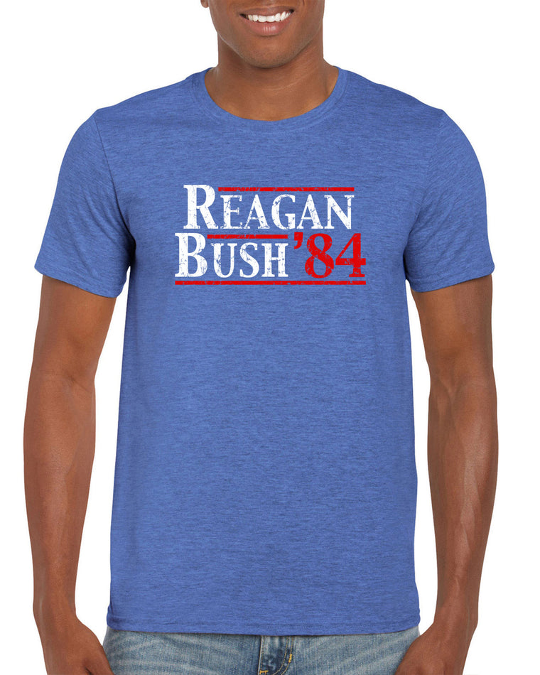 Men's Short Sleeve T-Shirt - Reagan Bush 1984