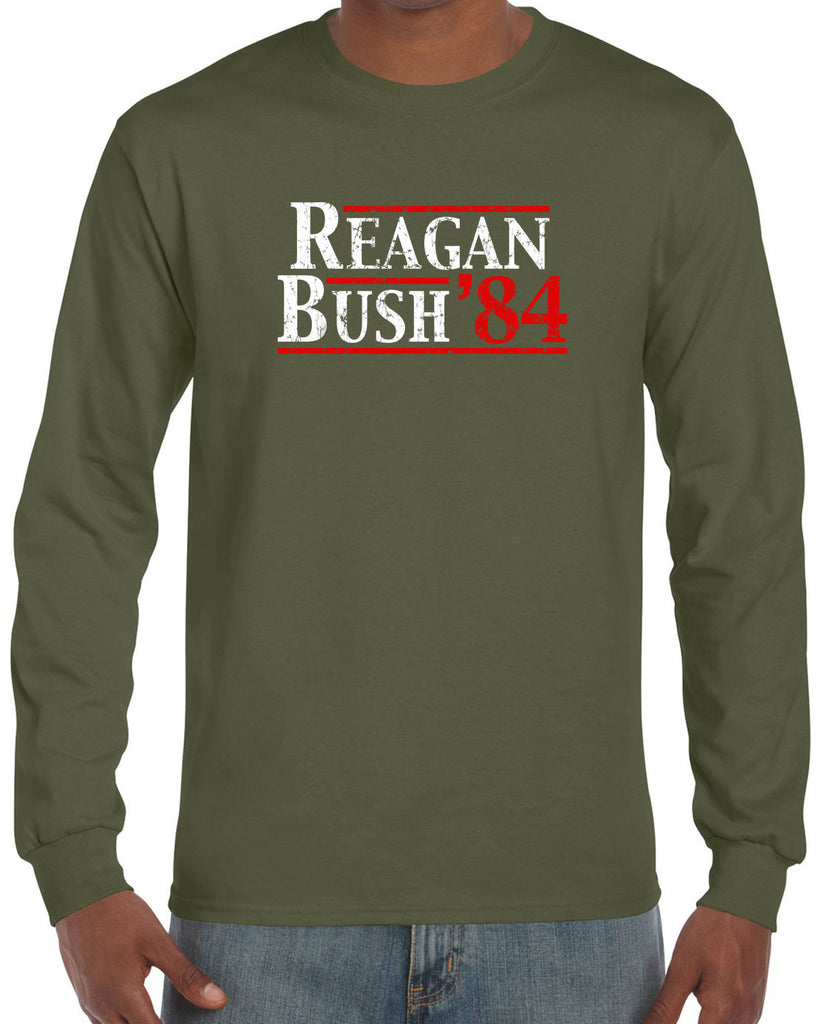 Reagan Bush 1984 Long Sleeve Shirt election campaign rally president 80s party costume vintage retro