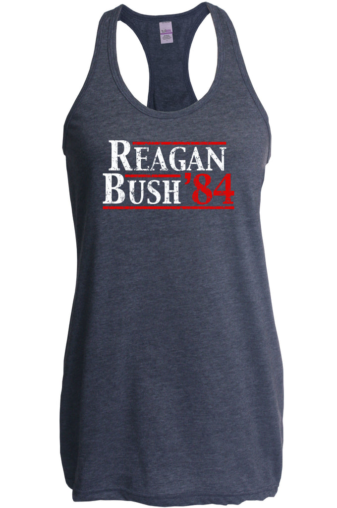 Reagan Bush 1984 Racerback Tank Top Racer Back election campaign rally president 80s party costume vintage retro