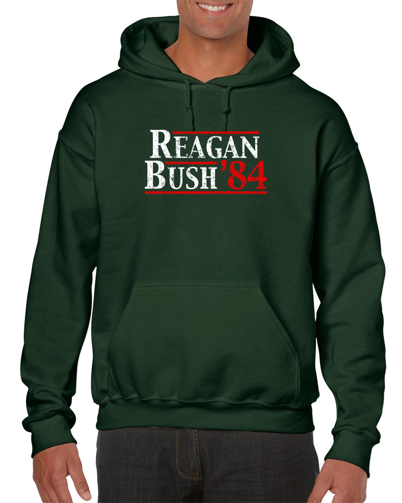 Reagan Bush 1984 Hoodie Hooded Sweatshirt election campaign rally president 80s party costume vintage retro