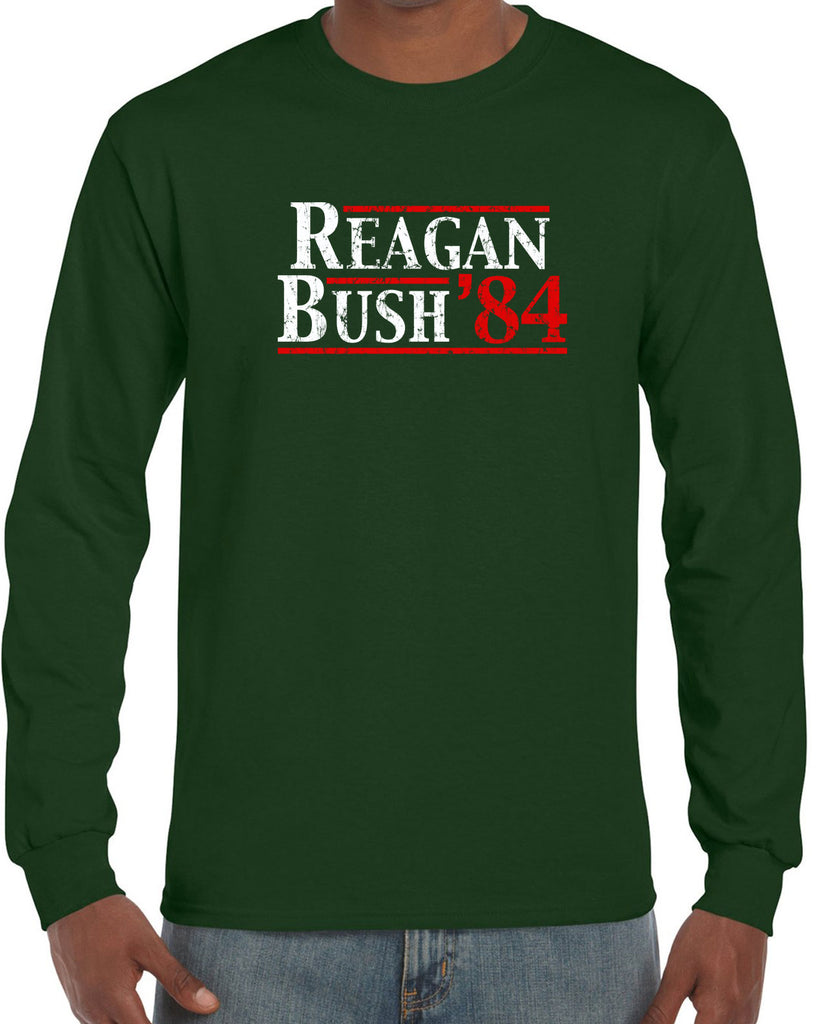 Reagan Bush 1984 Long Sleeve Shirt election campaign rally president 80s party costume vintage retro