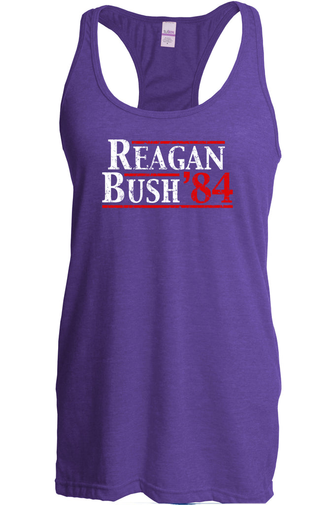 Reagan Bush 1984 Racerback Tank Top Racer Back election campaign rally president 80s party costume vintage retro
