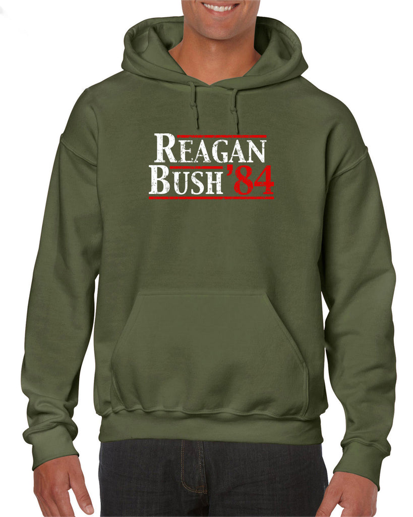 Reagan Bush 1984 Hoodie Hooded Sweatshirt election campaign rally president 80s party costume vintage retro