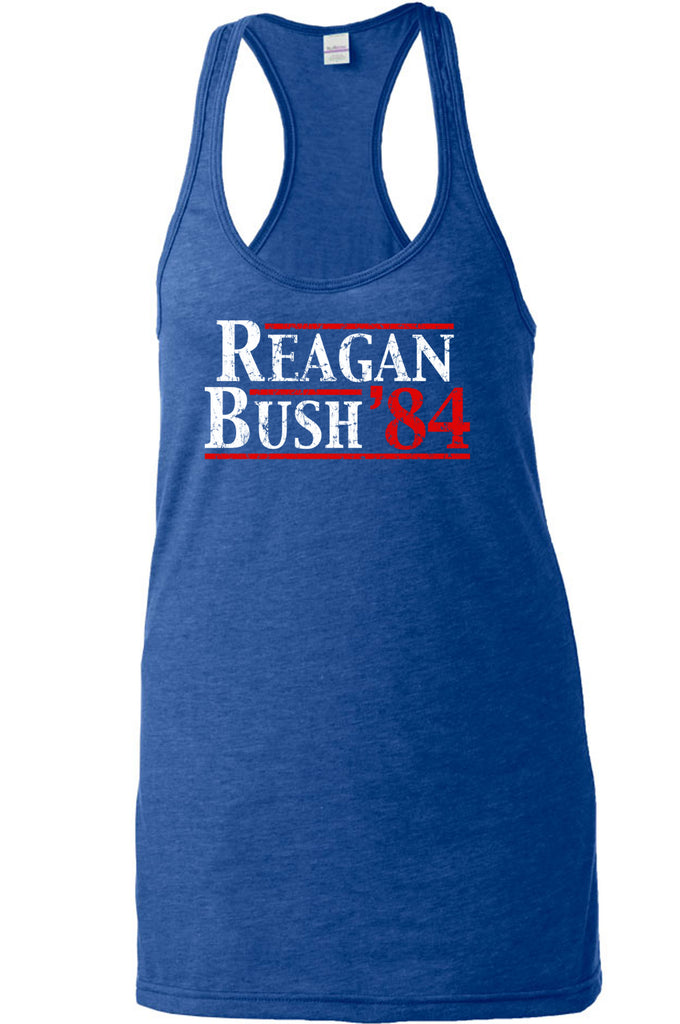 Reagan Bush 1984 Racerback Tank Top Racer Back election campaign rally president 80s party costume vintage retro