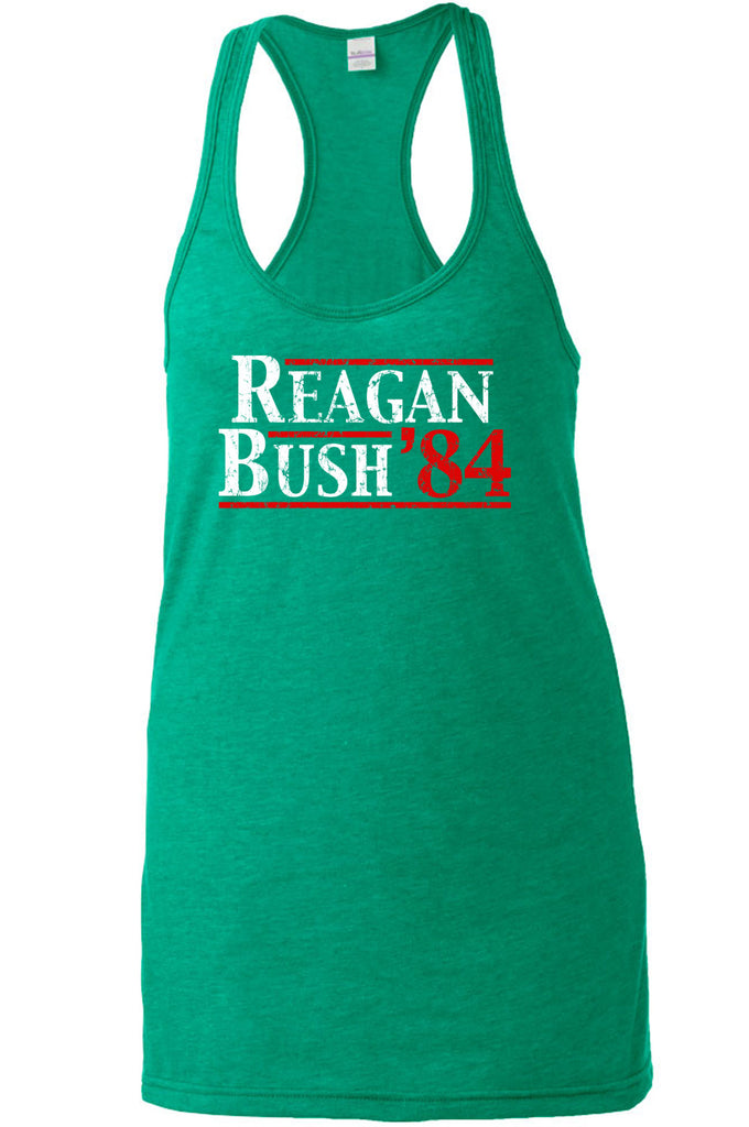 Reagan Bush 1984 Racerback Tank Top Racer Back election campaign rally president 80s party costume vintage retro