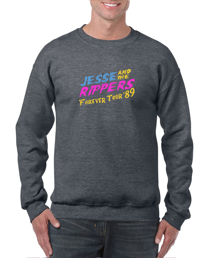 Jesse and the Rippers Forever Tour Crew Sweatshirt 80s Tv Show 90s Uncle Jesse Halloween Costume Party College Full House Vintage Retro