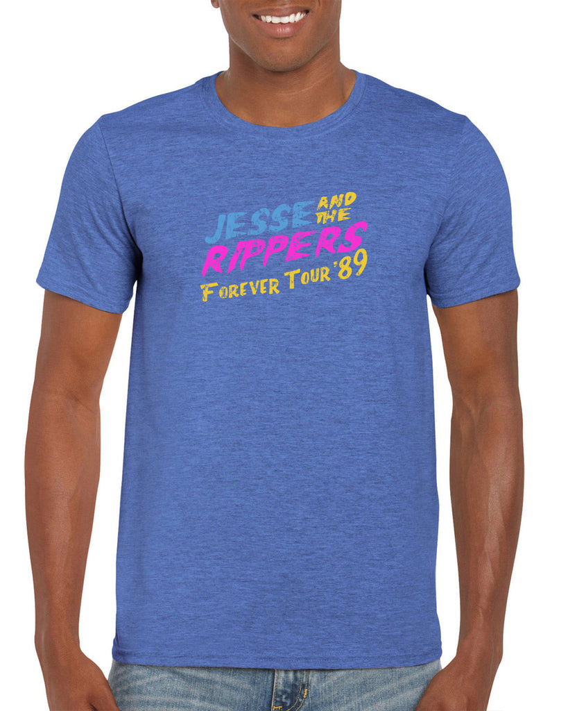 Jesse and the Rippers Forever Tour Mens T-Shirt 80s Tv Show 90s Uncle Jesse Halloween Costume Party College Full House Vintage Retro