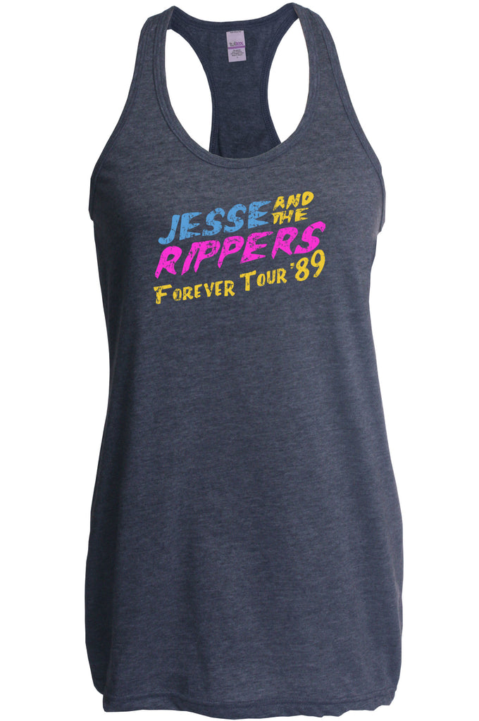 Jesse and the Rippers Forever Tour Racer Back Tank Top racerback 80s Tv Show 90s Uncle Jesse Halloween Costume Party College Full House Vintage Retro