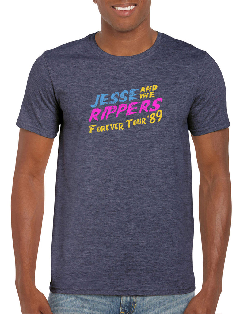 Jesse and the Rippers Forever Tour Mens T-Shirt 80s Tv Show 90s Uncle Jesse Halloween Costume Party College Full House Vintage Retro