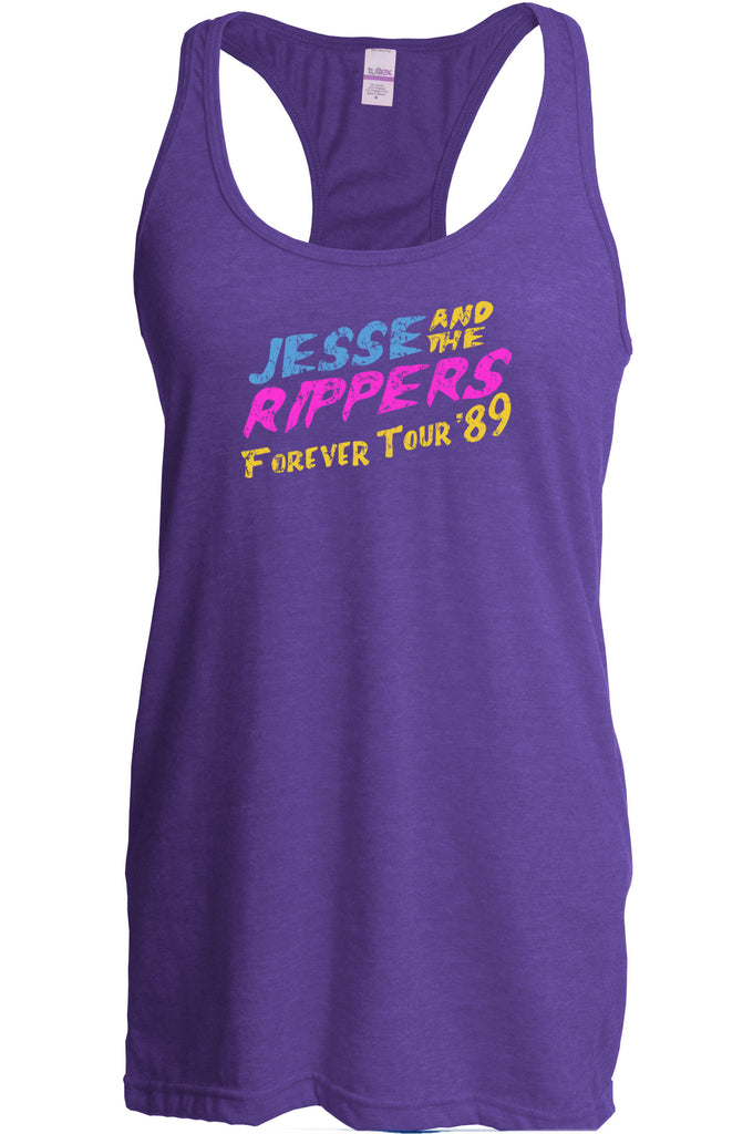 Jesse and the Rippers Forever Tour Racer Back Tank Top racerback 80s Tv Show 90s Uncle Jesse Halloween Costume Party College Full House Vintage Retro