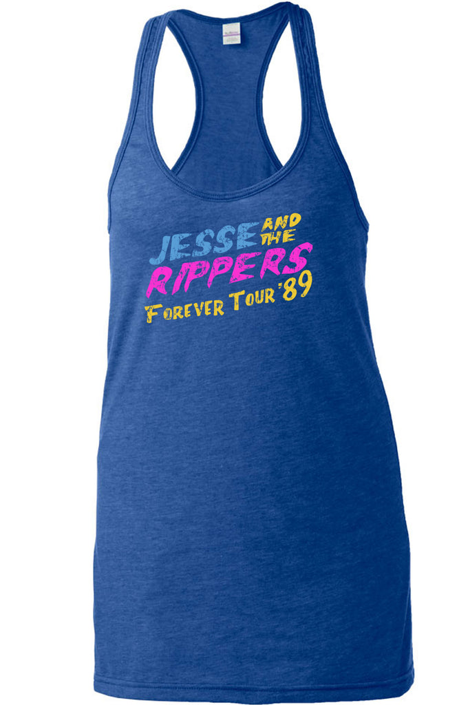 Jesse and the Rippers Forever Tour Racer Back Tank Top racerback 80s Tv Show 90s Uncle Jesse Halloween Costume Party College Full House Vintage Retro