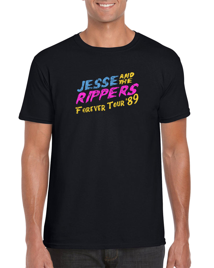 Jesse and the Rippers Forever Tour Mens T-Shirt 80s Tv Show 90s Uncle Jesse Halloween Costume Party College Full House Vintage Retro