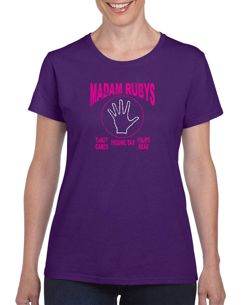 Madam Ruby's Womens T-Shirt 80s Movie Pee Wee's Big Adventure Bike Basement Alamo Vintage Retro