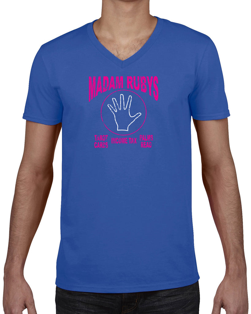 Madam Ruby's Mens V-Neck Shirt 80s Movie Pee Wee's Big Adventure Bike Basement Alamo Vintage Retro