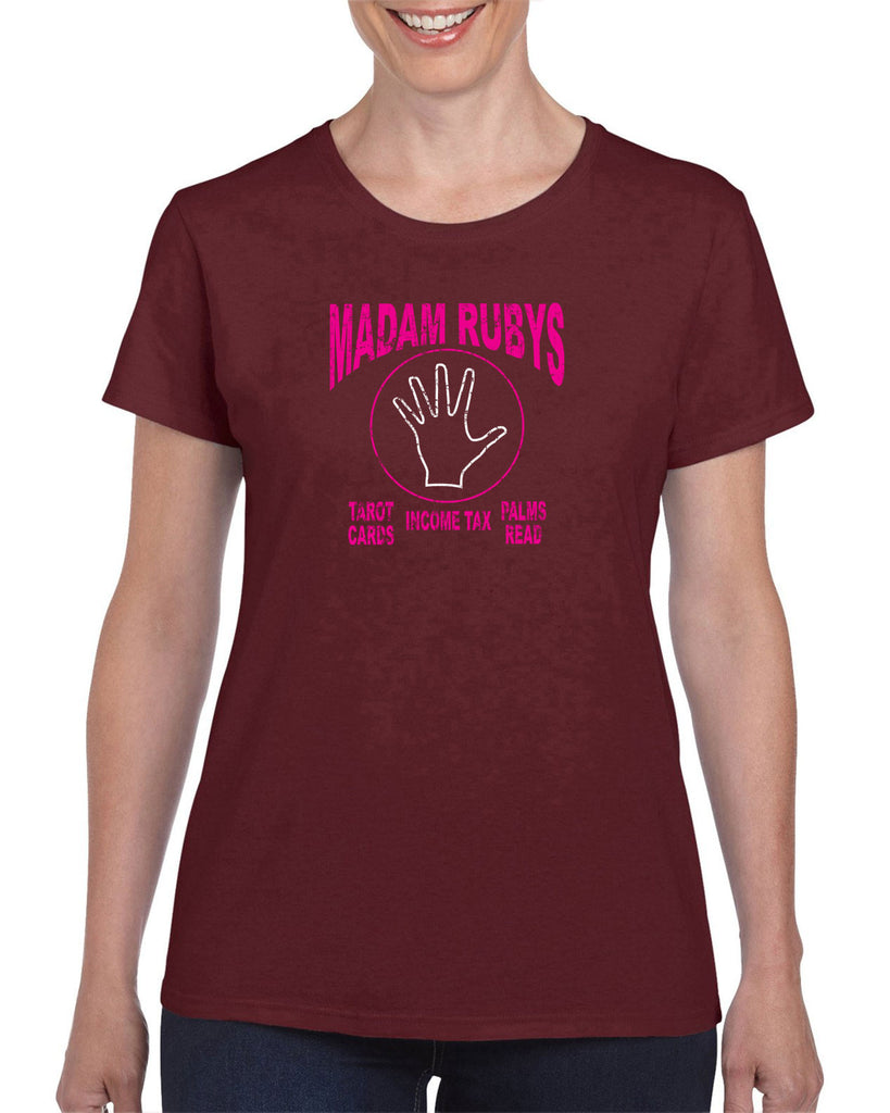 Madam Ruby's Womens T-Shirt 80s Movie Pee Wee's Big Adventure Bike Basement Alamo Vintage Retro