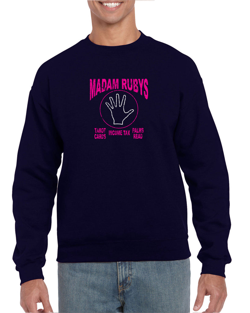 Madam Ruby's Crew Sweatshirt 80s Movie Pee Wee's Big Adventure Bike Basement Alamo Vintage Retro